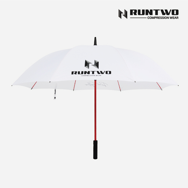 런투 원터치 자외선차단 스포츠 장우산 RUNTWO 화이트