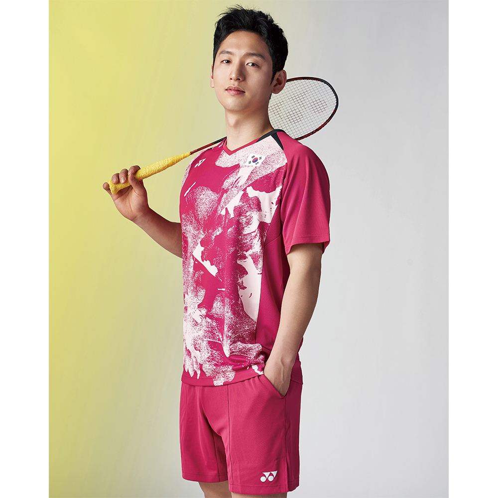 요넥스 10509EX 국가대표팀 남성 반팔 티셔츠 로즈
