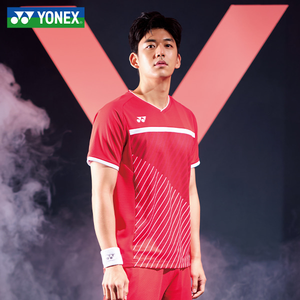 요넥스 10401EX 국가대표팀 남성 반팔 티셔츠 레드
