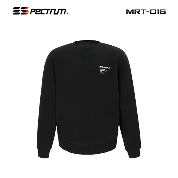 스펙트럼 MRT-016 남여공용 맨투맨 긴팔 티셔츠 블랙
